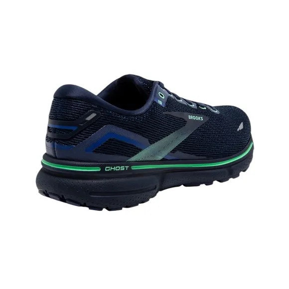 Brooks Men’s Ghost 15 Running Shoes Navy Blue and Green Sz. 12