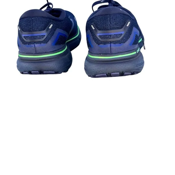 Brooks Men’s Ghost 15 Running Shoes Navy Blue and Green Sz. 12