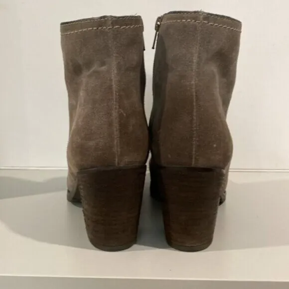 Browns Suede Heeled Ankle Boots Brown size 39