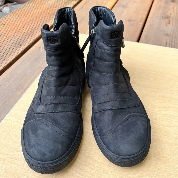 Bruno Bordese Double Zip Suede Leather Ankle Boots In Sz 36 EU