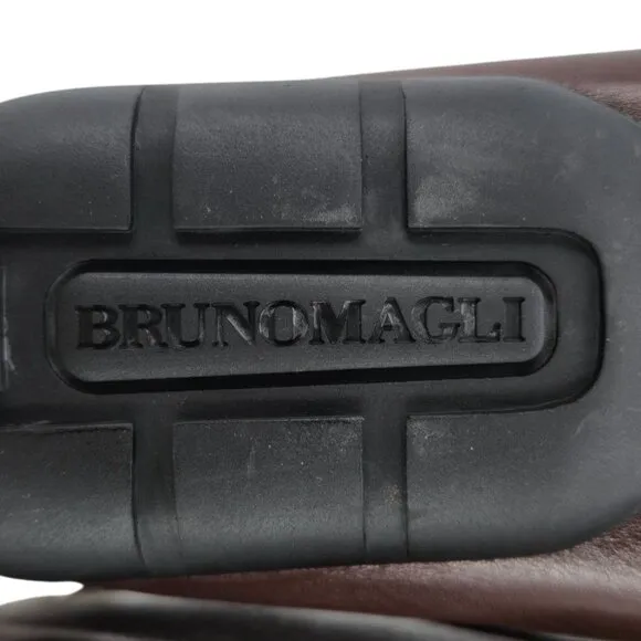 Bruno Magli Men's Size 11M Brown Leather Dress Shoes Loafers Made in Italy