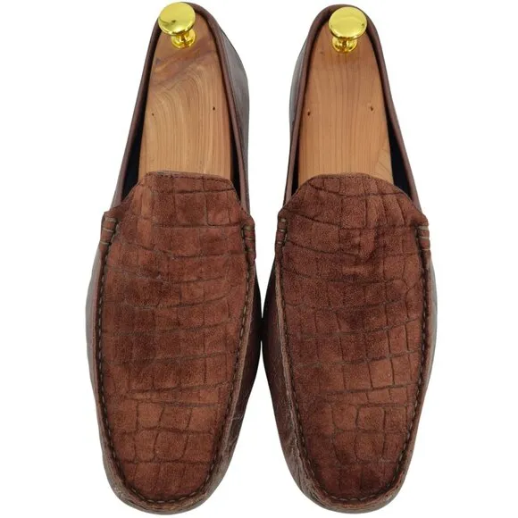 Bruno Magli Men's Size 11M Brown Leather Dress Shoes Loafers Made in Italy