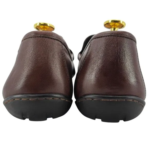 Bruno Magli Men's Size 11M Brown Leather Dress Shoes Loafers Made in Italy