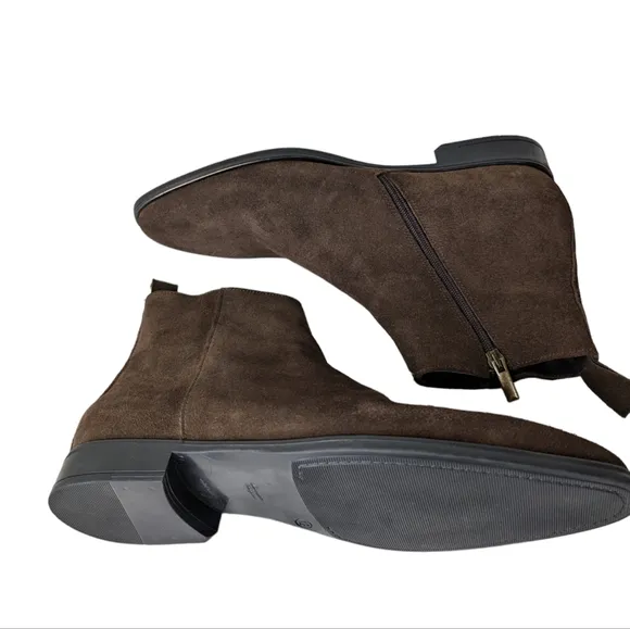 Bruno Magli Milton Brown Suede Ankle Boots... Size 12