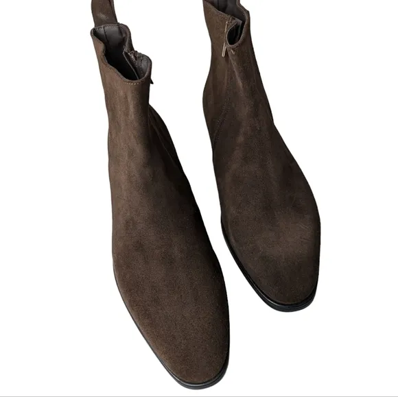 Bruno Magli Milton Brown Suede Ankle Boots... Size 12