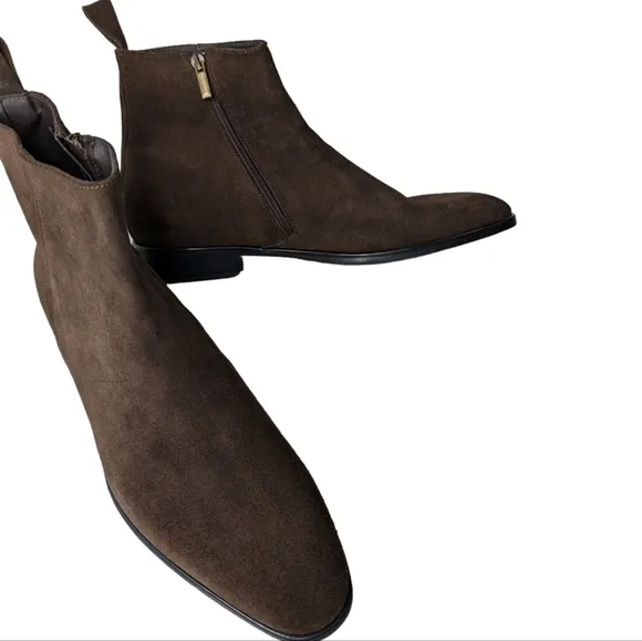 Bruno Magli Milton Brown Suede Ankle Boots... Size 12