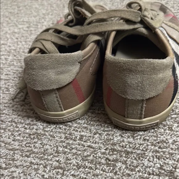 Burberry Beige Checkered Mens Sneakers