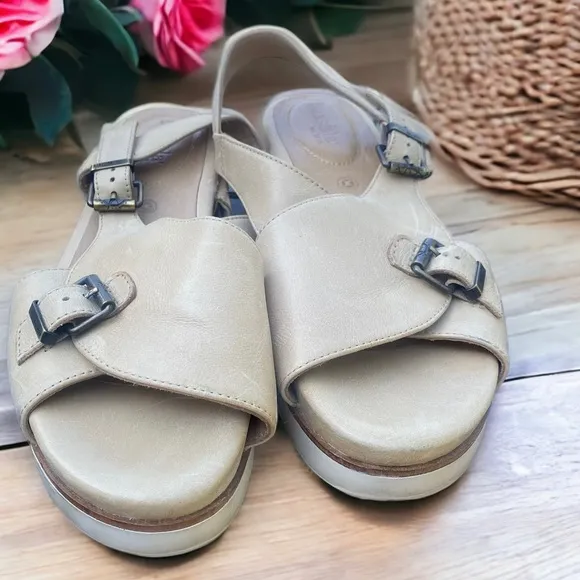 BUSSOLA Real Leather open toe sandals