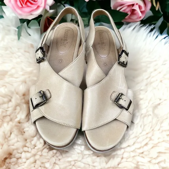 BUSSOLA Real Leather open toe sandals