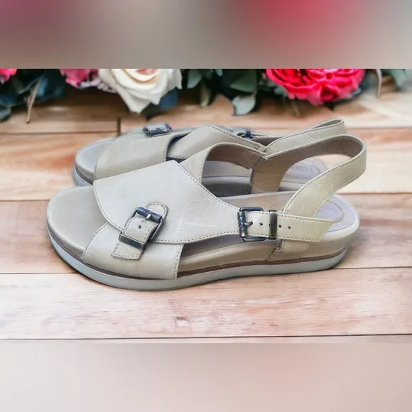 BUSSOLA Real Leather open toe sandals