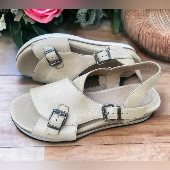 BUSSOLA Real Leather open toe sandals