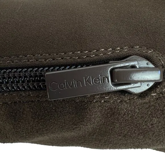 CALVIN KLEIN DEEDEE FAUX SUEDE OVER THE KNEE BOOTS IN MEDIUM BROWN NWOB SIZE 8M