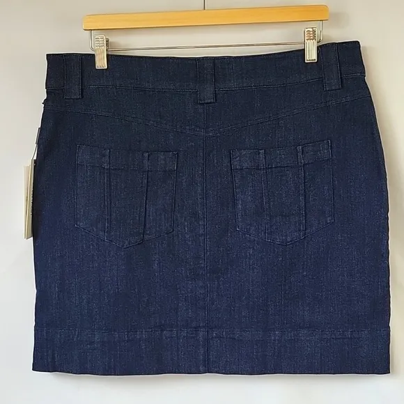 Calvin Klein Denim Mini Skirt  Dark Wash Size 14 NWT