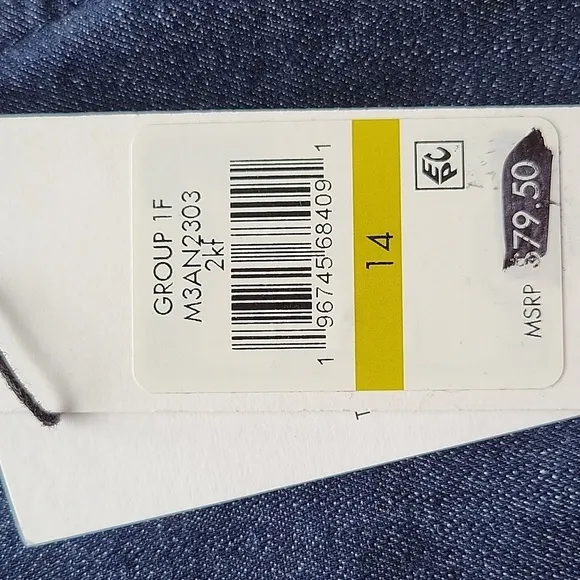 Calvin Klein Denim Mini Skirt  Dark Wash Size 14 NWT