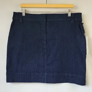 Calvin Klein Denim Mini Skirt  Dark Wash Size 14 NWT