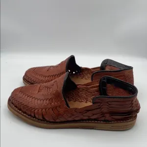 Calzado Ortega’s Men’s Spanish Huarache Leather Braided Slip On Sandals Size 5