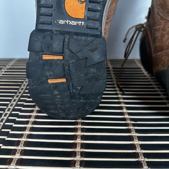 Carhartt Boots Adult 10 Ground Force Waterproof 6&quot; Comp Toe Brown Work CME6355