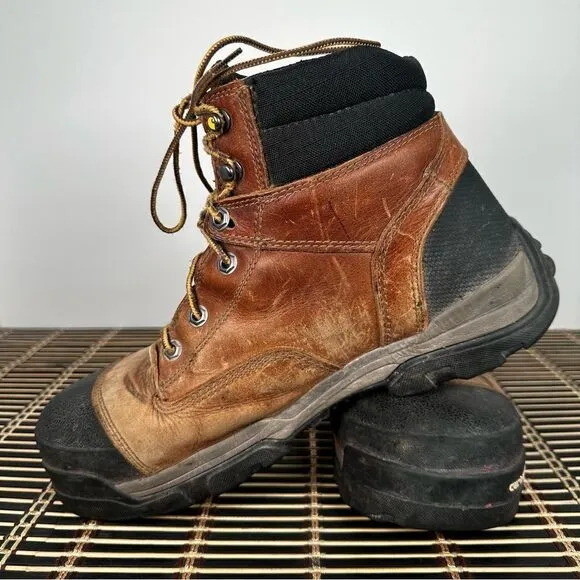 Carhartt Boots Adult 10 Ground Force Waterproof 6&quot; Comp Toe Brown Work CME6355