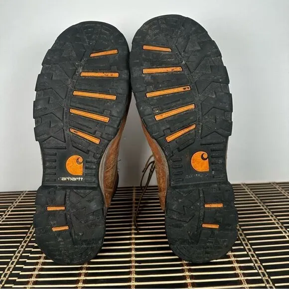 Carhartt Boots Adult 10 Ground Force Waterproof 6&quot; Comp Toe Brown Work CME6355