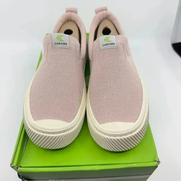 Cariuma Unisex Ibi Slip-On Casual Sneaker Shoes Round Toe Rose Knit Womens 5.5