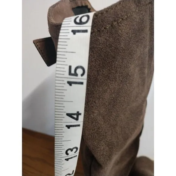Carlos By Carlos Santana Womens Brown Suede Knee-High Sabina Boots 7.5M With Buc
