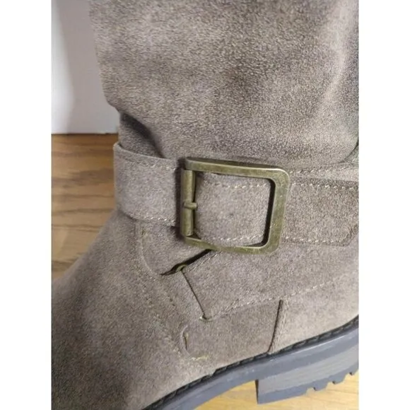 Carlos By Carlos Santana Womens Brown Suede Knee-High Sabina Boots 7.5M With Buc