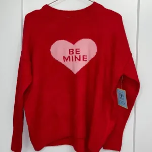 CE CE VALENTINE’S DAY RaeD SWEATER “BE MINE” size small. NWT