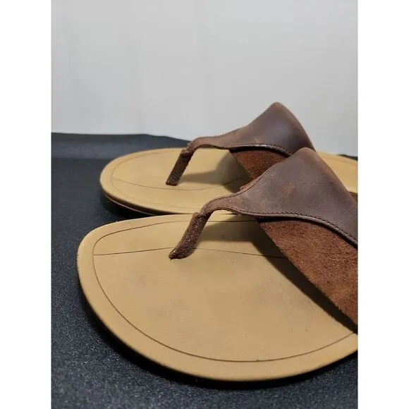 Chaco Hermosa Cognac Leather Sandals Size 8