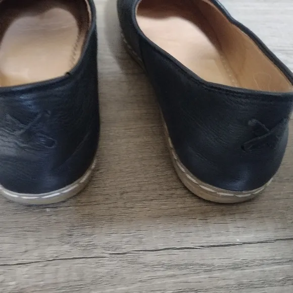 Charix black slip on leather shoes loafers quiet luxury minimalist classic 39.5