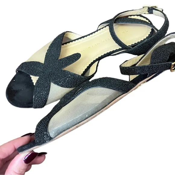 Charlotte Olympia Sandy Beaded Starfish Sandals Sz 37