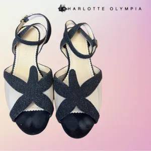 Charlotte Olympia Sandy Beaded Starfish Sandals Sz 37