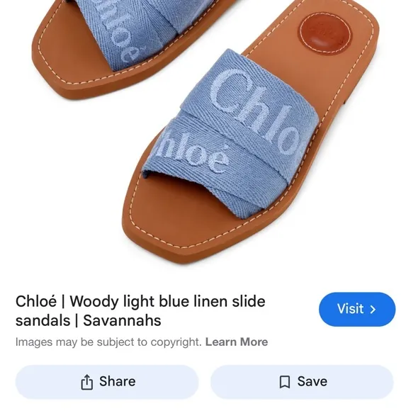Chloe Blue and Brown Sandals