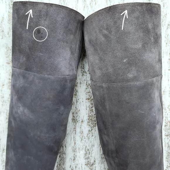 Clark’s &quot;Somerset Barley Ray&quot; Suede Over-the-Knee Boot Gray Grey, Women's Size 7