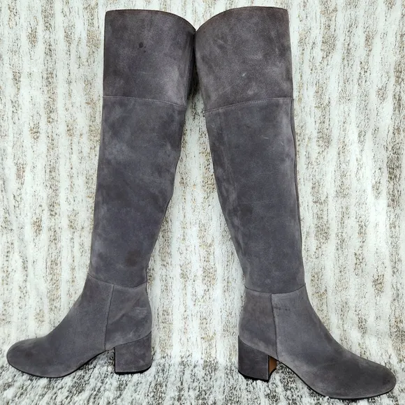 Clark’s &quot;Somerset Barley Ray&quot; Suede Over-the-Knee Boot Gray Grey, Women's Size 7
