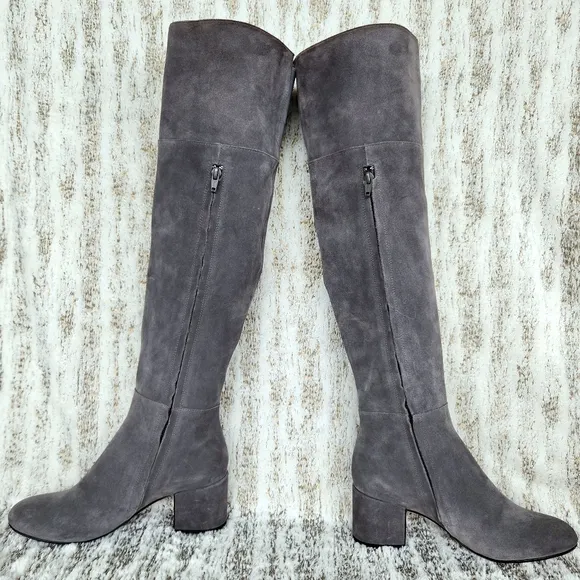Clark’s &quot;Somerset Barley Ray&quot; Suede Over-the-Knee Boot Gray Grey, Women's Size 7