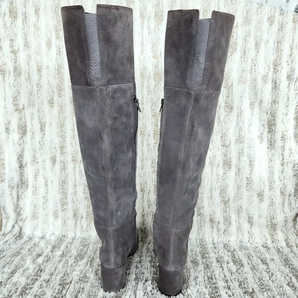 Clark’s &quot;Somerset Barley Ray&quot; Suede Over-the-Knee Boot Gray Grey, Women's Size 7