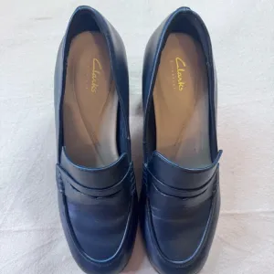 Clarks Black Heels Classic Design