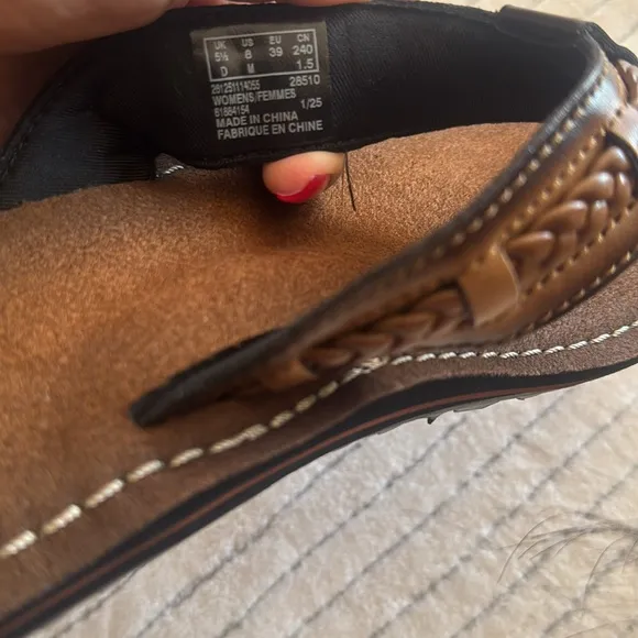 Clarks Collection  Brown Leather Sandals