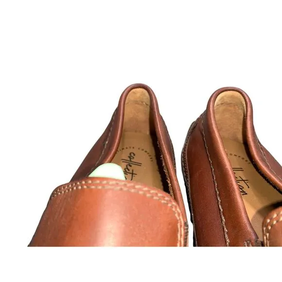 Clarks Men’s Leather Driving Loafers Brown Slip-On Shoes Size 10M 22862