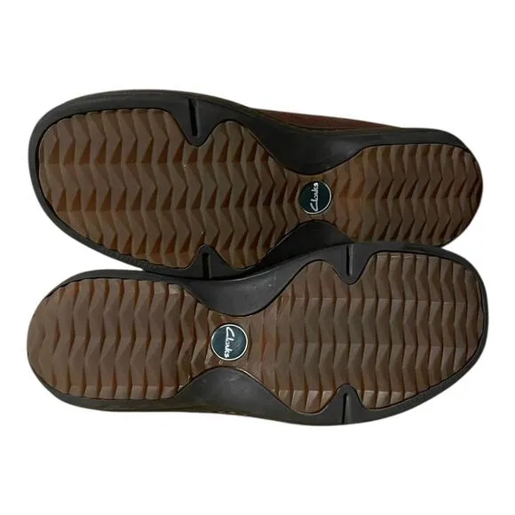 Clarks Mens Round Toe Pilton Ease Sandal Loafers Brown Size 9M
