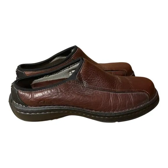 Clarks Mens Round Toe Pilton Ease Sandal Loafers Brown Size 9M