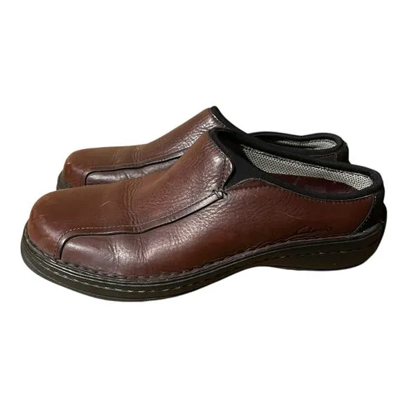 Clarks Mens Round Toe Pilton Ease Sandal Loafers Brown Size 9M