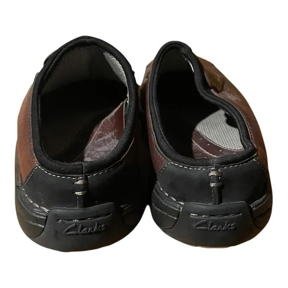 Clarks Mens Round Toe Pilton Ease Sandal Loafers Brown Size 9M