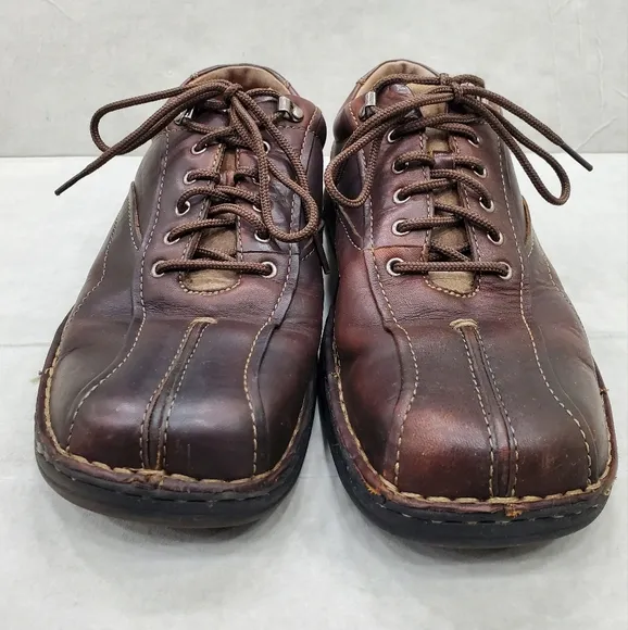 Clarks Nebulae oxford shoes men's size 9.5 brown leather casual walking