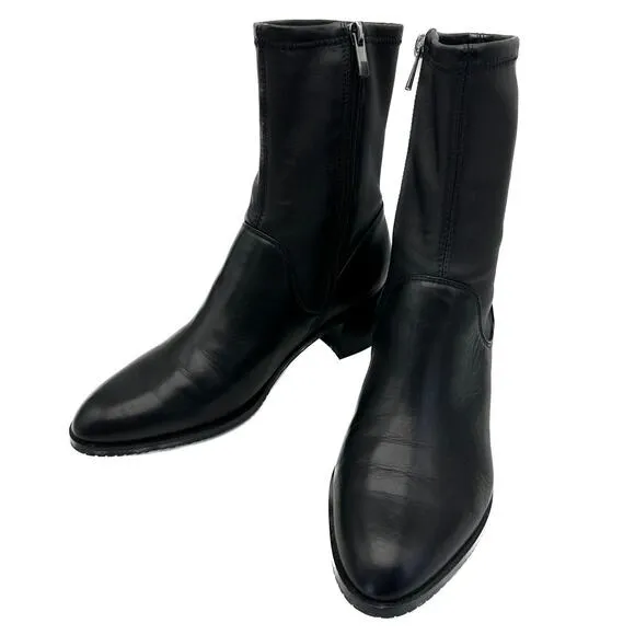 Clarks Poise Leah Black Leather Ankle Boots Size 8.5M