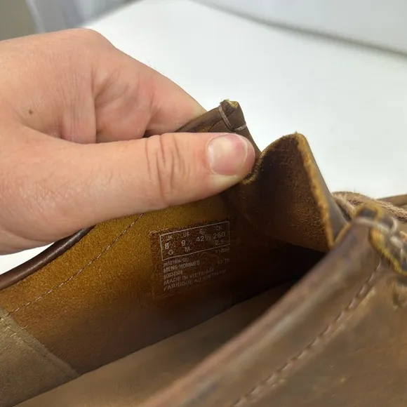 Clarks Shacre II Run Shoes Brown Leather  Mens Moccasin