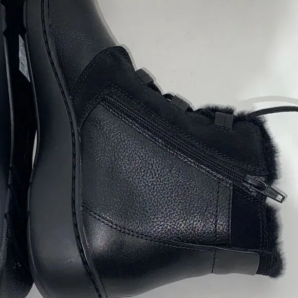 Clarks Women's Black Leather Collection Cora Chai Ankle Boots Size 9.5 NWT