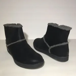 Clarks Cloudsteppers Step Glow Rose Faux Fur Ankle Boots -