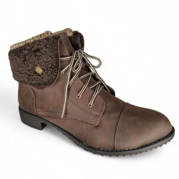 Cliffs By White Mountain Size 7 Womens Faux Fur Outdoors Boots