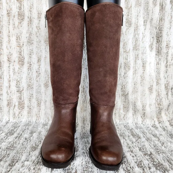 Coach &quot;Bailey Safari&quot; Brown Leather Suede Tall Riding Boot | Women's Size 6.5 B